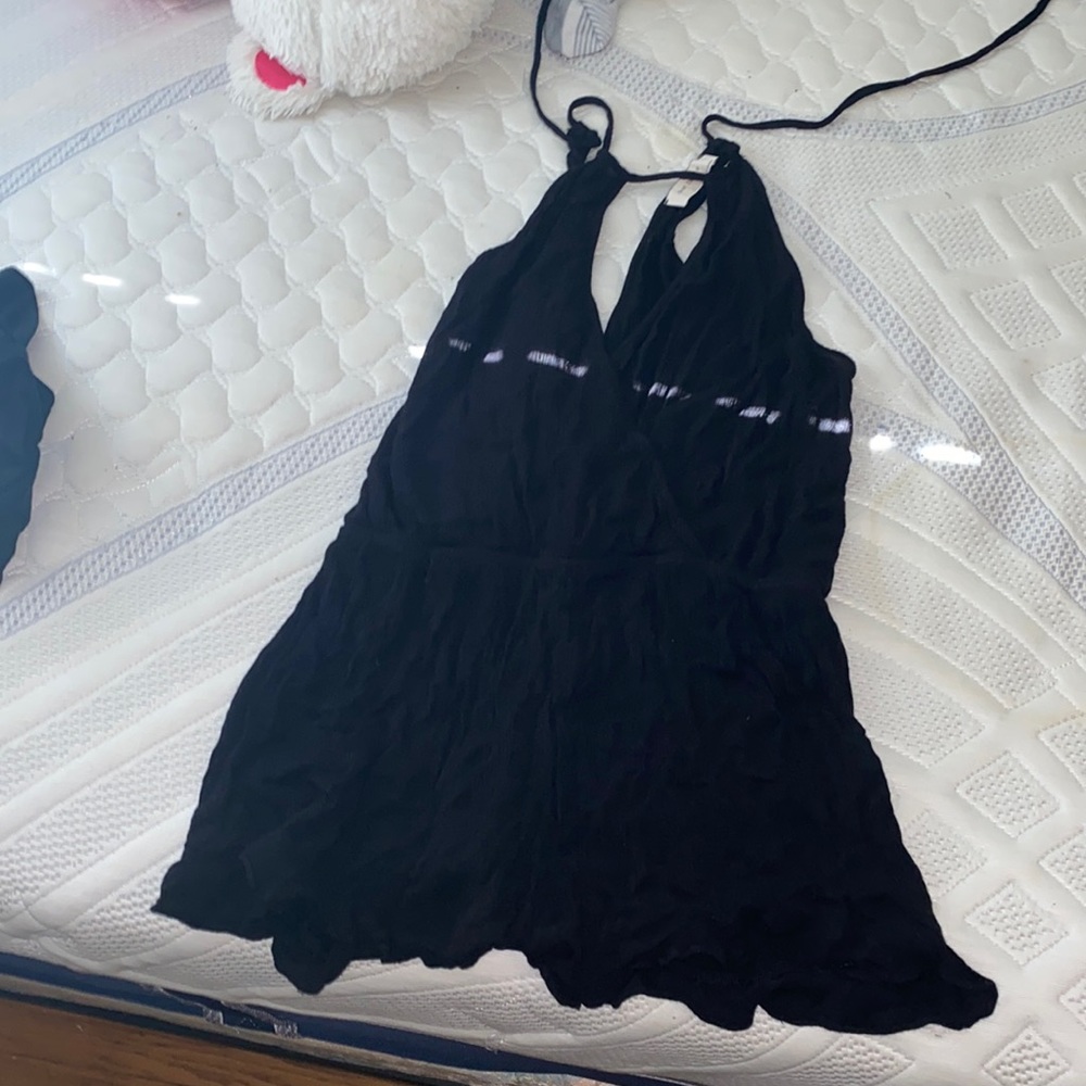 Low cut wrap romper